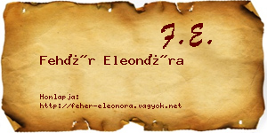 Fehér Eleonóra névjegykártya